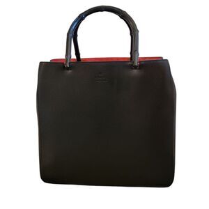Gucci Black Leather Tote Shoulder Bag